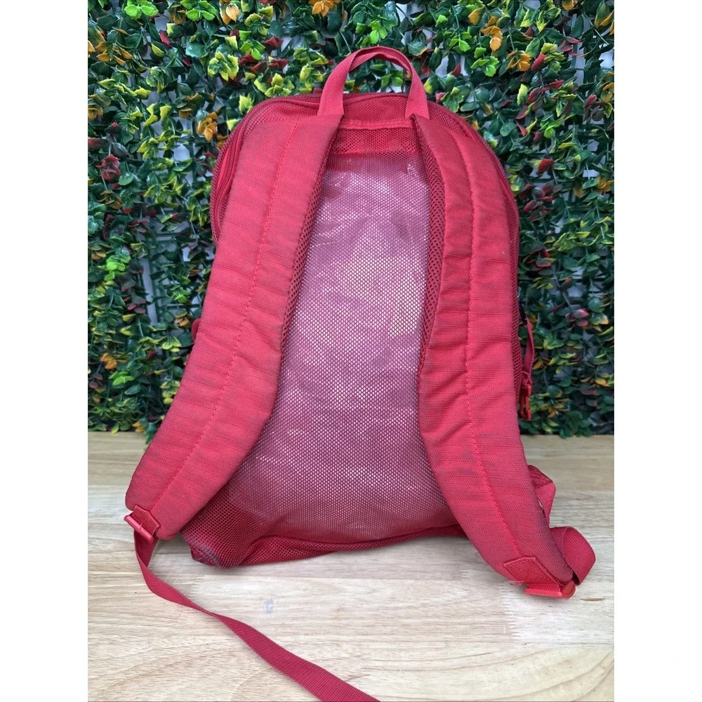 Nike Brasilia Mesh Backpack Color Sports Training Bag Swoosh BA6050-657 Red USED